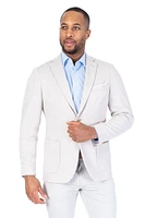 Textured 1/2 Lined Stretch Blazer - Beige
