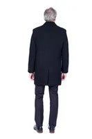 Solid Wool 36" Topcoat - Black