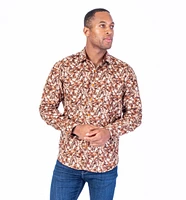 Floral Print "Louvre" Shirt - Brown/Beige