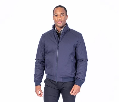 "Vincit" Water Repellant Bomber - Navy