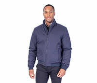 "Vincit" Water Repellant Bomber - Navy