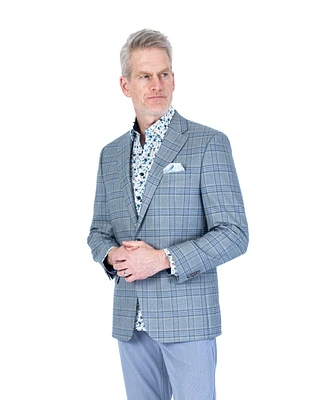 Plaid Blazer - Green / Blue