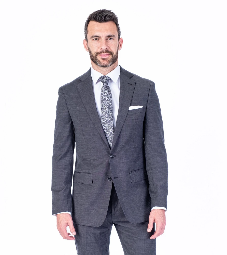 X-Slim Neat Suit - Charcoal