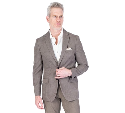 Mini Check Half-Lined Blazer - Beige