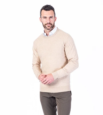 Crew Neck Tonal Sweater