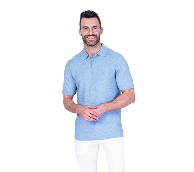 Textured Polo - Light Blue