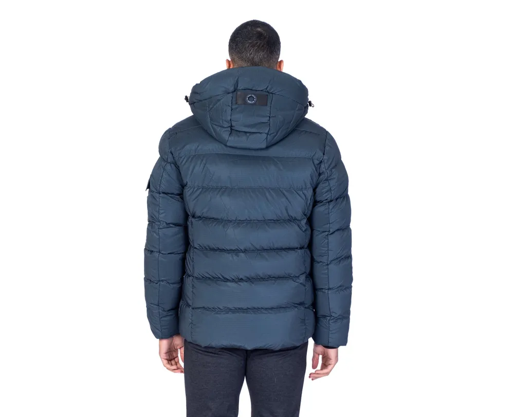 Matte Shine Puffer Coat (-30 Degree Rated) - Blue
