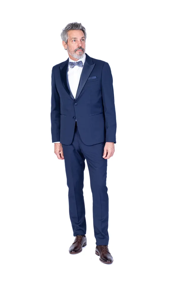 Slim Fit Solid Tuxedo Pants