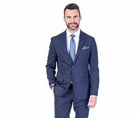 X-Slim MK Window Pane Suit - Navy