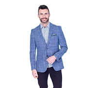 Plaid Sports Jacket - Blue