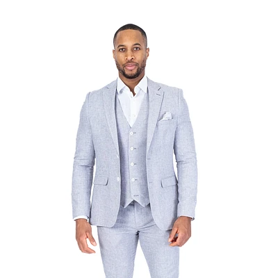 Linen Blazer Separate - Light Grey