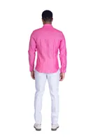 Long-Sleeve Linen / Cotton Sport Shirt
