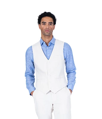 Linen Vest Separate - Off White