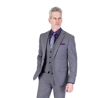 X-Fit 3pc Solid Stretch Suit - Grey