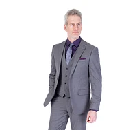 X-Fit 3pc Solid Stretch Suit - Grey