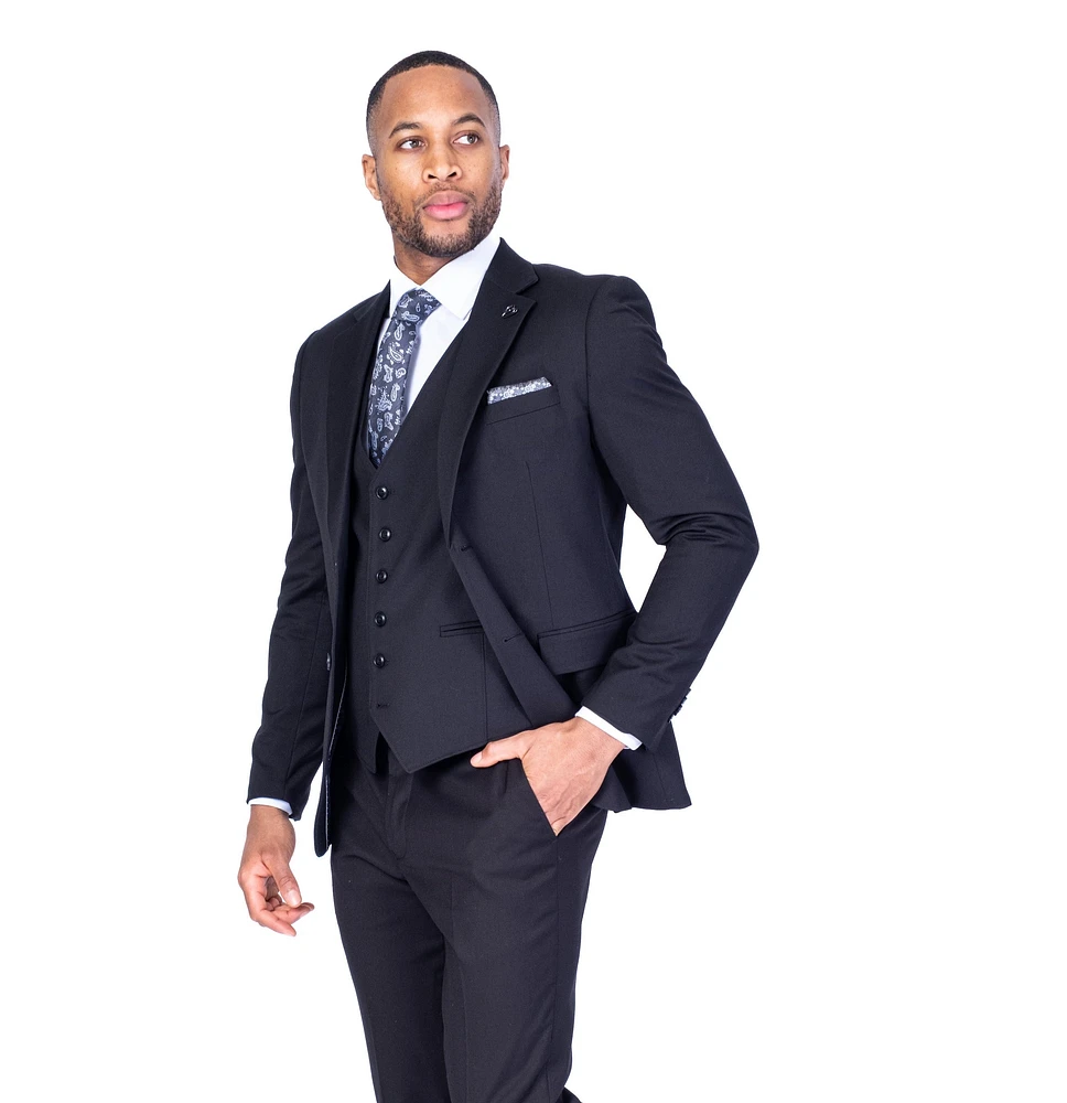 Modern Fit 3pc Solid Suit