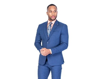 Modern Fit End-on-End Suit - Navy