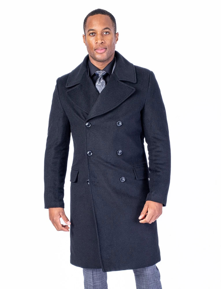 Wool & Cashmere Double-Breasted Topcoat