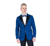 Tonal Paisley Tux w/ Solid Pant - Royal Blue