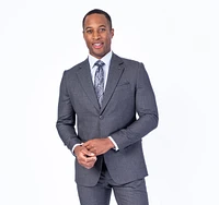 Modern Slim Fit End-on-End Suit - Charcoal
