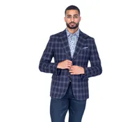 Check Blazer - Navy/Grey