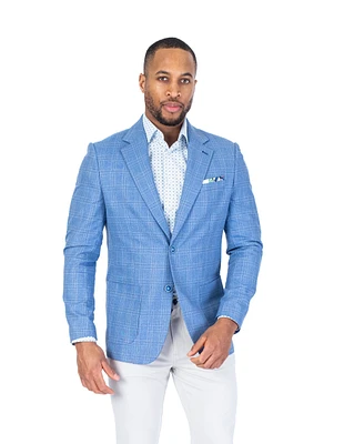 Plaid Blazer - Blue