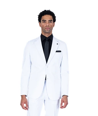 Modern Fit Stretch Suit - White