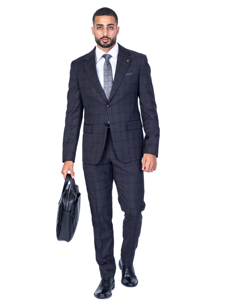 Modern Fit Tonal Check Suit