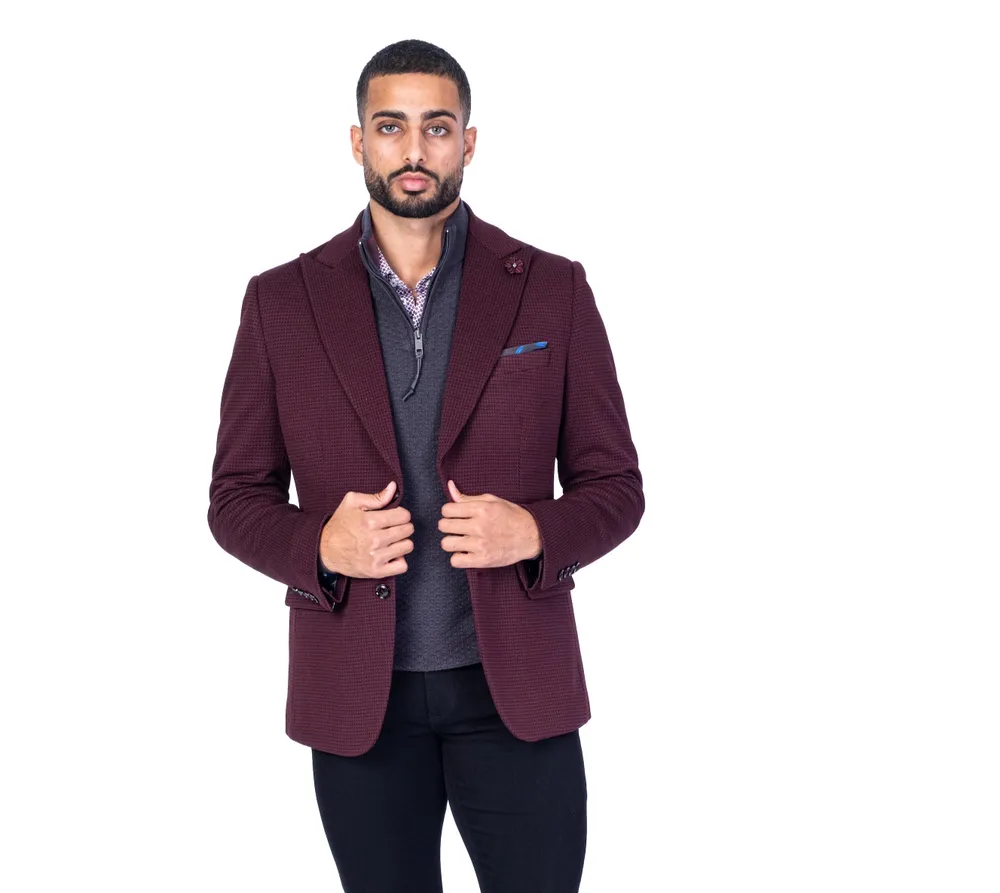 Textured Stretch Sports Jacket