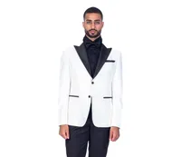 White Tuxedo Blazer with Black Pant