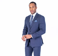 X-Slim Textured Suit - Navy