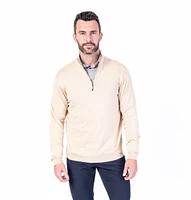 Italian Half-Zip Solid Mock Neck Sweater