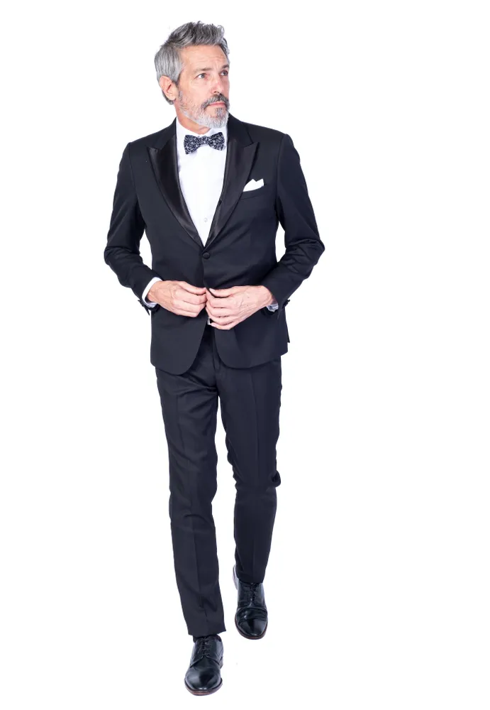 Tonal Diamond Textured Tuxedo