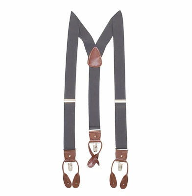 Stretch Adjustable Suspenders - Charcoal