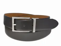 Reversible Square Buckle Belt - Black / Tan