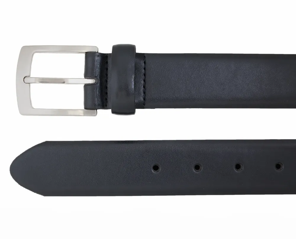 Harness Buckle Smooth Leather Belt