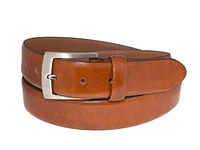 Harness Buckle Smooth Leather Belt - Cognac