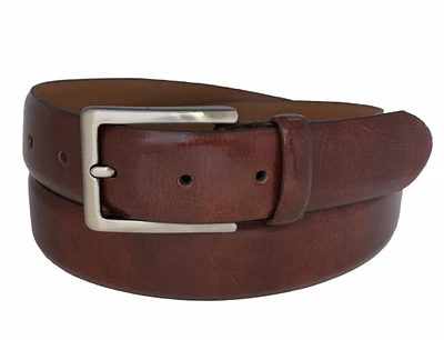 Harness Buckle Smooth Leather Belt - Brown