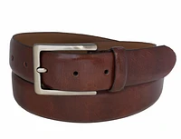Harness Buckle Smooth Leather Belt - Brown