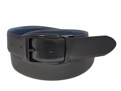 Reversible Curved Buckle Belt - Black / Navy