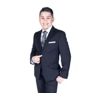 Kids Solid Modern Fit Suit