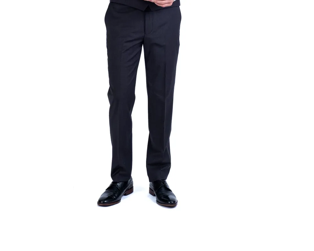 Wool/Stretch Dress Pant Separate - Charcoal