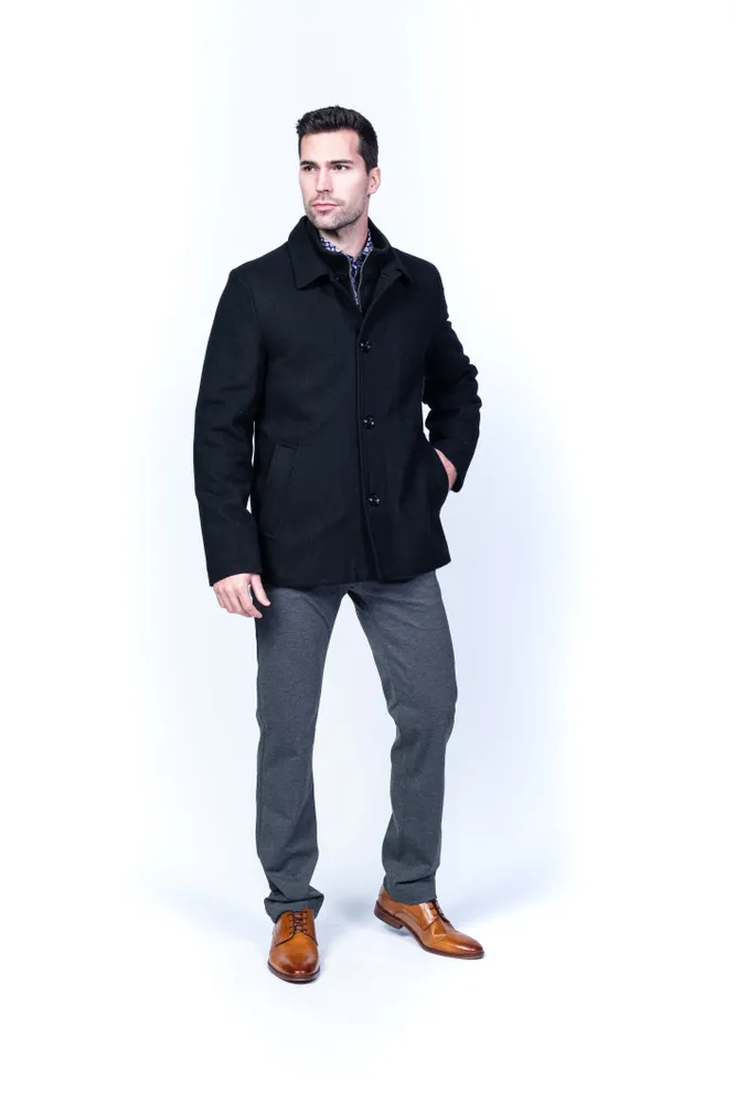 Wool Double Collar Car Coat