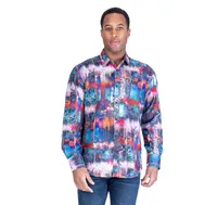 Large Floral Print "Helios" Shirt - Multi-Colour