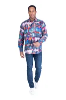 Large Floral Print "Helios" Shirt - Multi-Colour