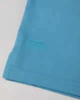 Textured Polo - Aqua