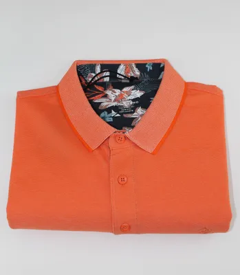 Textured Polo - Orange