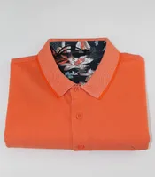 Textured Polo - Orange