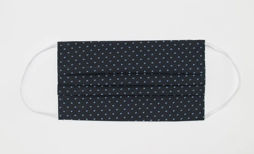 Mini Dot Face Mask - Navy / White