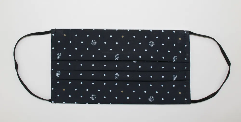 Paisley Dot Face Mask - Navy